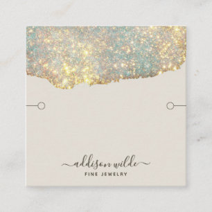 Holografische moderne Glamour-Glitter-Armband-Disp Quadratische Visitenkarte