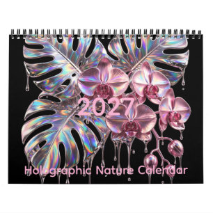Holografische Natur - Chrome Botanische Träume 202 Kalender