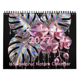 Holografische Natur - Chrome Botanische Träume 202 Kalender