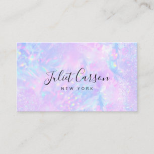 Holografische Opal Rosa Visitenkarte