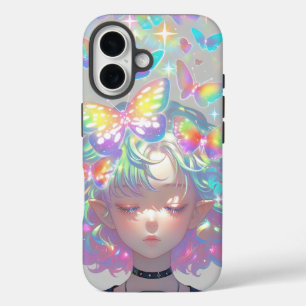 Holografische Schmetterlinge — Kawaii Elf Daydream iPhone 16 Hülle