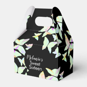Holografische Schmetterlinge Sweet Sixteen Party   Geschenkschachtel