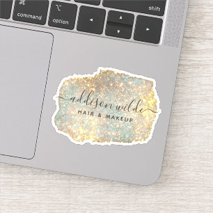 Holografische Signatur-Script Moderner Glam-Glitze Aufkleber