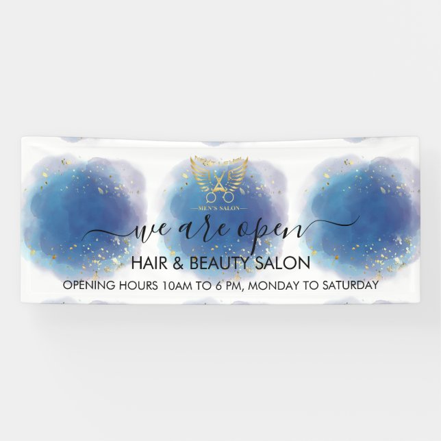 Holografische Signatur-Script Moderner Glam-Glitze Banner (Horizontal)