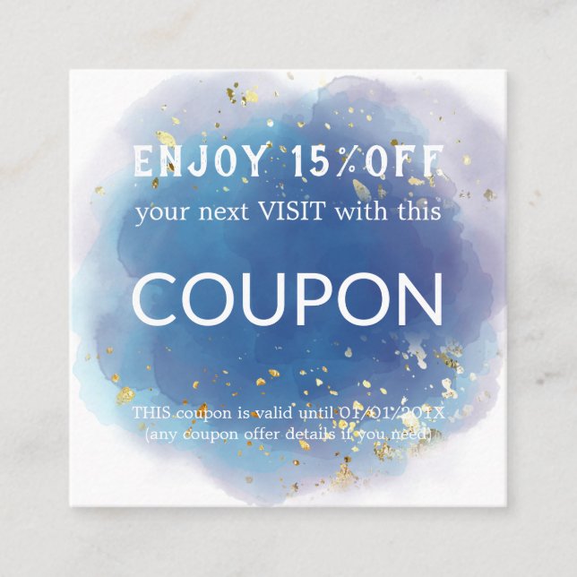 Holografische Signatur-Script Moderner Glam-Glitze Rabattkarte (Vorderseite)