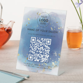 Holografische Signatur-Script Moderner Glam-Glitze Sockelschild