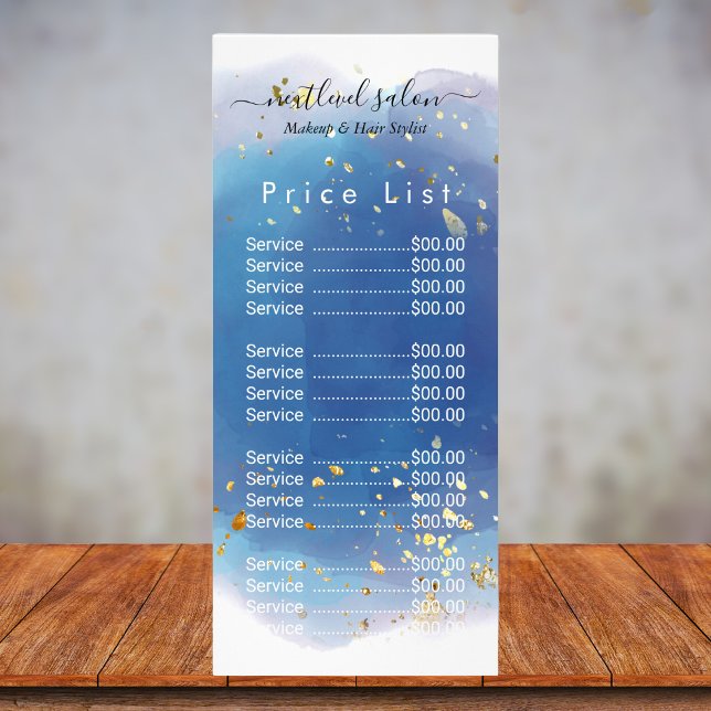 Holografische Signatur-Script Moderner Glam-Glitze Werbekarte (Holographic Signature Script Modern Glam Glitter Rack Card
)