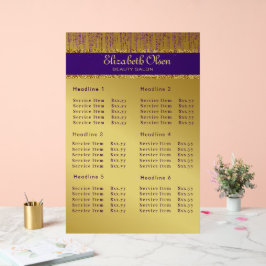 Holografische Signatur-Script Moderner Gold-Glitze Acrylschild