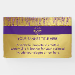 Holografische Signatur-Script Moderner Gold-Glitze Banner