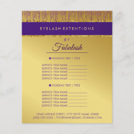 Holografische Signatur-Script Moderner Gold-Glitze Flyer