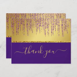 Holografische Signatur-Script Moderner Gold-Glitze Postkarte