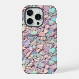 Holografische Steine Muster Personalisiert iPhone 15 Pro Hülle