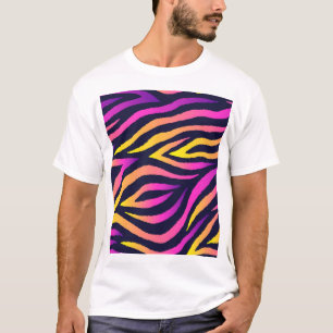 Holografische Streifen, nahtlos futuristisches Mus T-Shirt