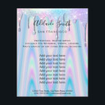 holografische Tropfen in pastellfarbenen IMITATEN Flyer<br><div class="desc">Schönheitssalon berufliche Make-up-Künstler Flyer</div>