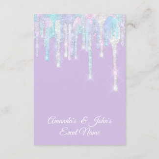 Holografische Tropfen Unicorn Mermaid Sweet 16. Br Einladung