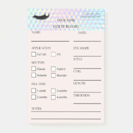 Holografische Wimpern-Kunden Post-it® Notizen