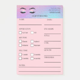 Holografische Wimpern-Kunden Post-it® Notizen