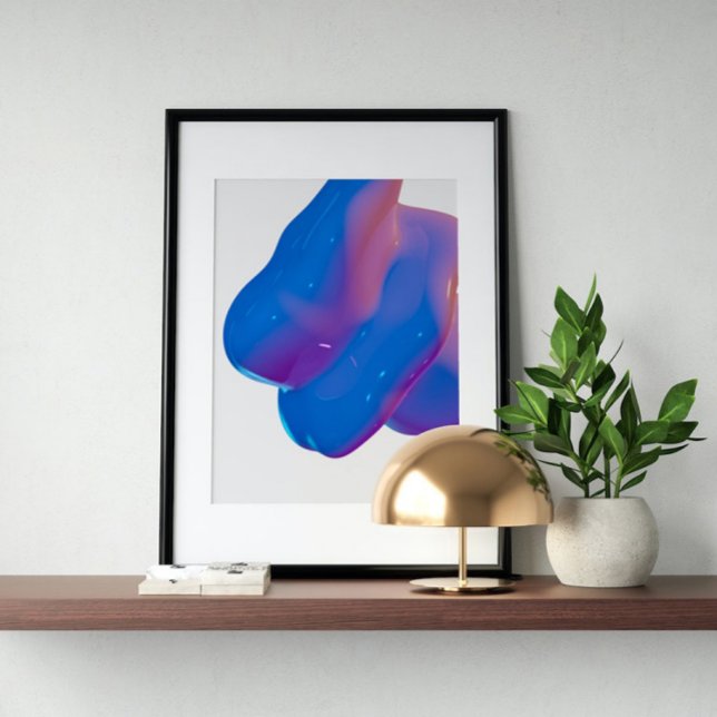 Holografischer 80er Moderne Futuristische Kunst Poster (Von Creator hochgeladen)