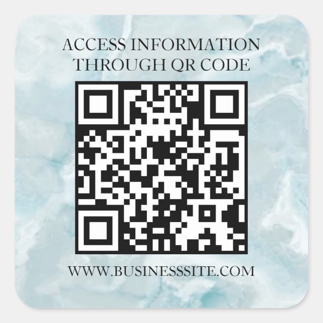 Holografischer benutzerdefinierter QR-Code Moderne Quadratischer Aufkleber (Vorderseite)