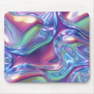 Holografischer Flüssigmetall-Verlaufs-Aura-Ästheti Mousepad