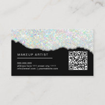 Holografischer Glitter-Make-up-Artist Silber Schwa