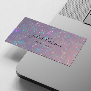 holografischer Glitter Opal Visitenkarte