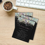 Holografischer Glitzer Schönheitssalon Schwarzes E Flyer<br><div class="desc">Eleganter Moderner Holografischer Glitzer Beauty Salon Schwarzer Flyer</div>