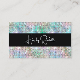Holografischer Glitzer und Black Business Card Rabattkarte