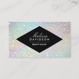 Holografischer Glitzer und Glamour Beauty Visitenkarte