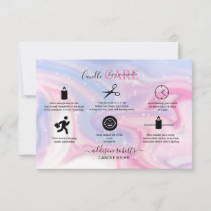 Holografischer Hintergrund Hologram Neon Candle Dankeskarte