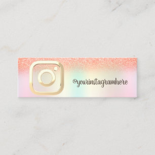 Holografischer Irisierender Bokeh Instagram Social Mini Visitenkarte