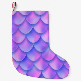Holografischer Mermaid-Schwanz, lebendige Folienst Kleiner Weihnachtsstrumpf