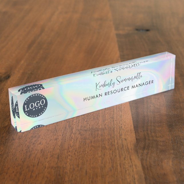 Holografischer Mitarbeiter des Unternehmens für Ma Namensplakette (Seite)