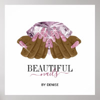 holografischer Nagelsalon Handnägel-Technikerin