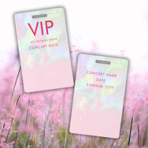 Holografischer Name VIP All Access Pass Konzert