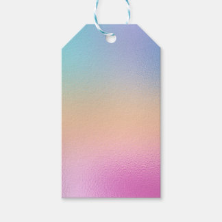 Holografischer Ombre Minimalismus Pink Blue Geschenkanhänger