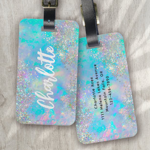 Holografischer Opalstein Glitter Gepäckanhänger