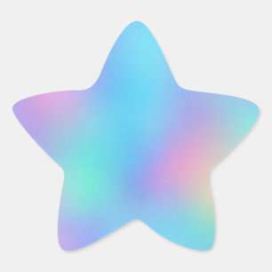 Holografischer Pastelltraum Stern-Aufkleber