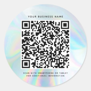 Holografischer QR-Code Geschäft individuell Runder Aufkleber