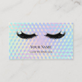 Holografischer QR-Code Wimperntechnikerin Visitenkarte