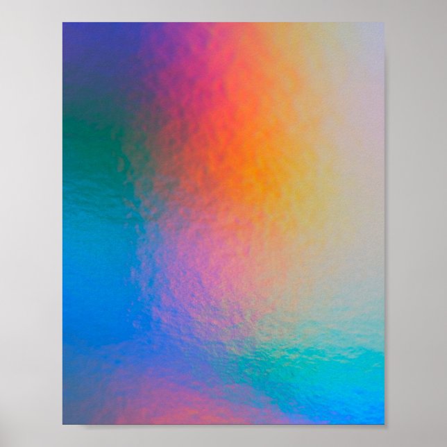 HOLOGRAFISCHER RAINBOW FARBFARBIG UNICORPASTEL POSTER (Vorne)