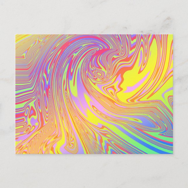 Holografischer Regenbogen Abstrakt Postkarte (Vorderseite)