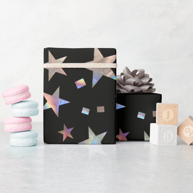 Holografischer Regenbogen Hochzeit Weihnachten Geb Geschenkpapier (Babyparty)