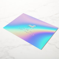 Holografischer Regenbogen | Unicorn Vielen Dank Ka