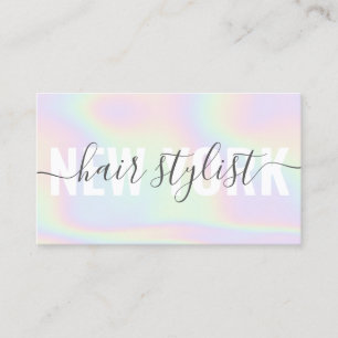 Holografischer Regenbogenskript-Haarstylist Visitenkarte