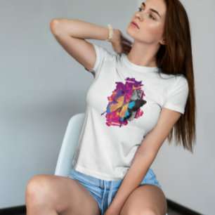 Holografischer Schmetterling T-Shirt