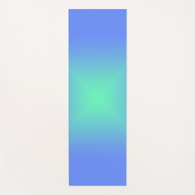 Holografischer Shiny Diamant blau bis aquamaringrü Yogamatte (Vorderseite)