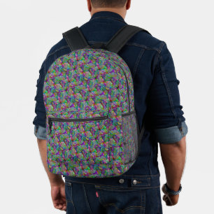Holografisches Bitcoin-Muster Crypto Money Cool Ge Bedruckter Rucksack