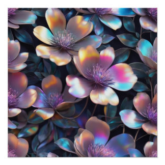 Holografisches Blossom Poster