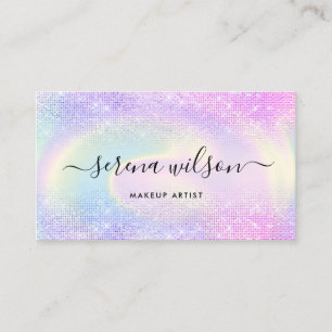 Holografisches Einhorn Glittering Holo Make-up Haa Visitenkarte